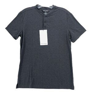 NWT MINISTRY OF SUPPLY Composite Merino Short Sleeve Henley Charcoal Heather XS